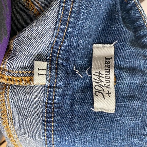 Jean Denim Shorts-High Waist-Button Up - Picture 4 of 4